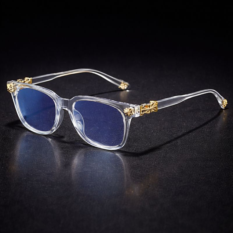 Lentes Premium Estilo Chrome Hearts con Detalles Metálicos - Blue Light